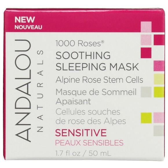 Andalou Naturals 1000 Roses Soothing‎ Sleeping Face Mask - 1.7 Fl Oz - Picture 1 of 3